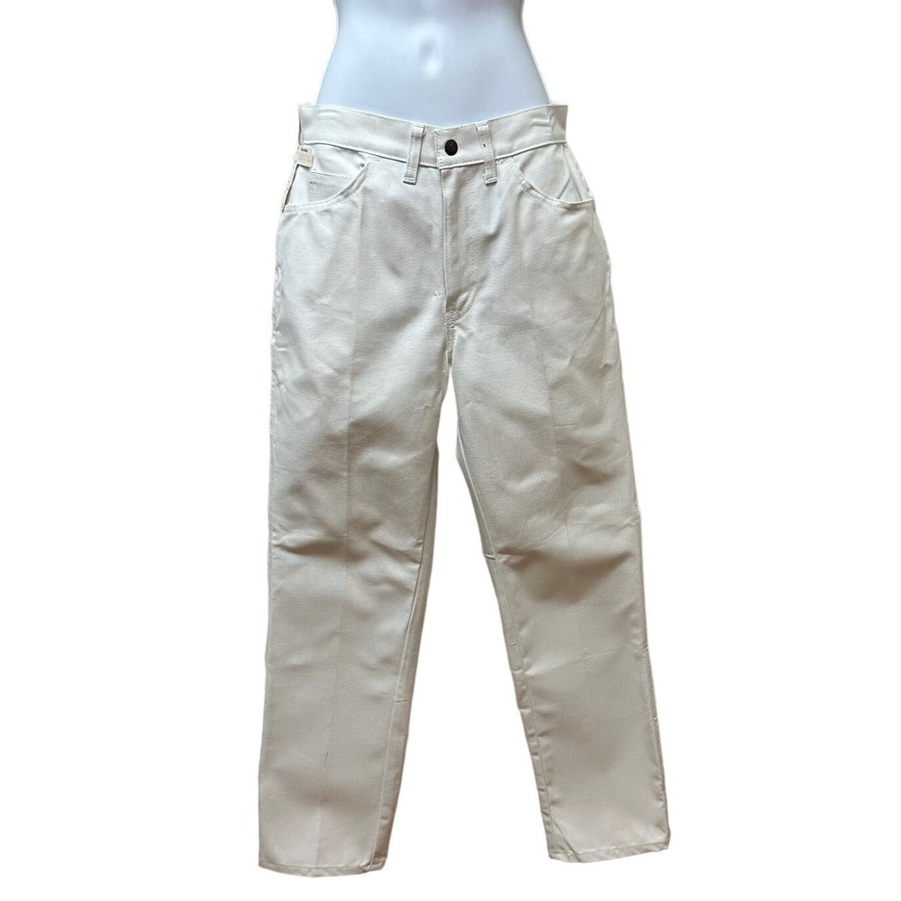 Vtg Levi's for Gals Sta-Prest Big E Retro White Pants Jeans 27" Waist NOS NWT
